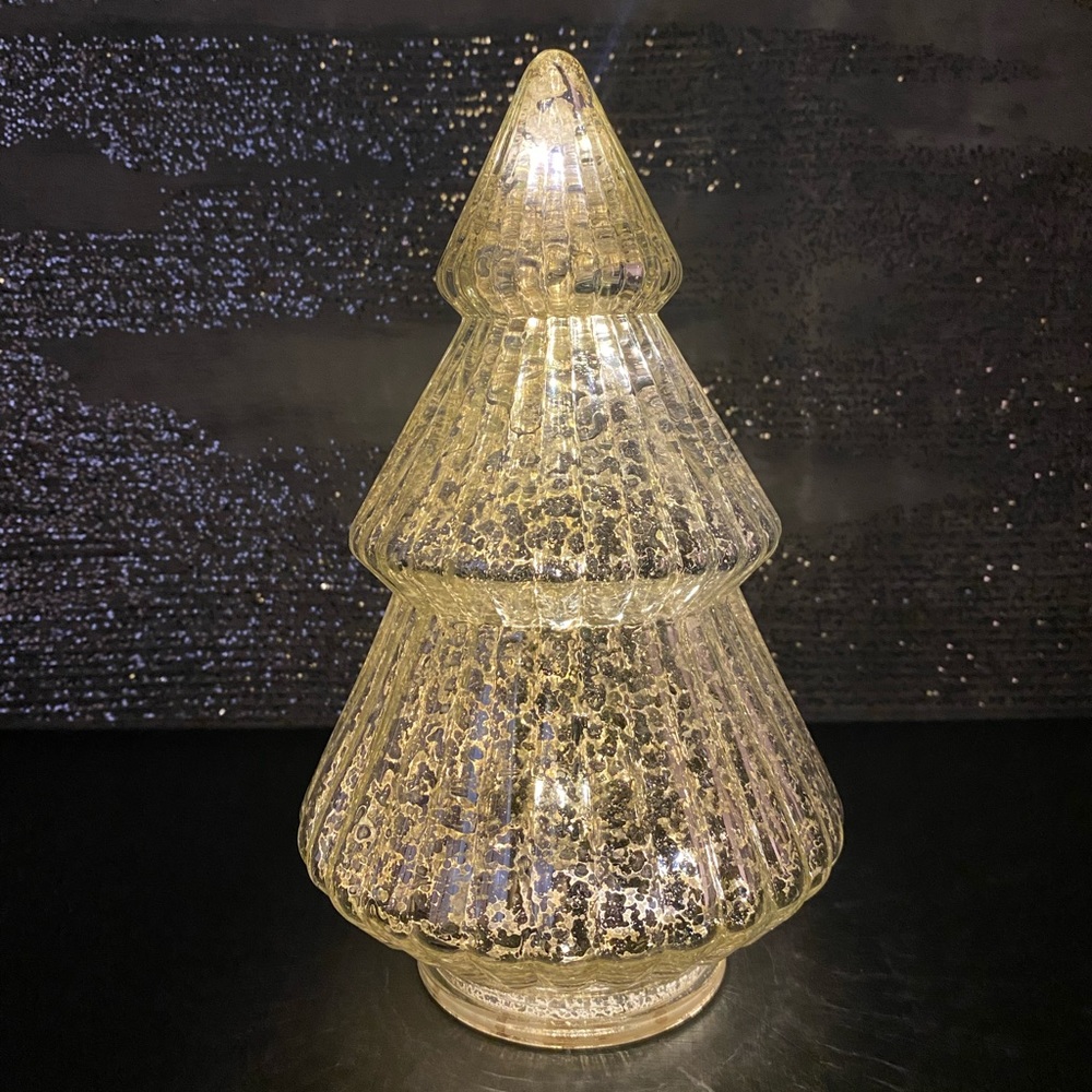 Silver Glam Mercury Glass Light Up Christmas Trees - Picture 5 of 6